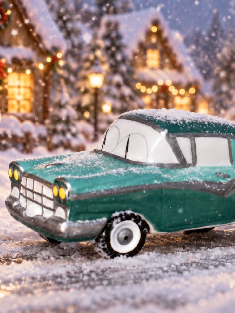 Department 56 Snow village CLASSIC CARS #5457-7 Ceramic Vintage Christmas